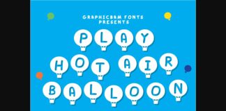 Play Hot Air Balloon Font Poster 1