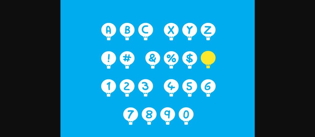 Play Hot Air Balloon Font Poster 4