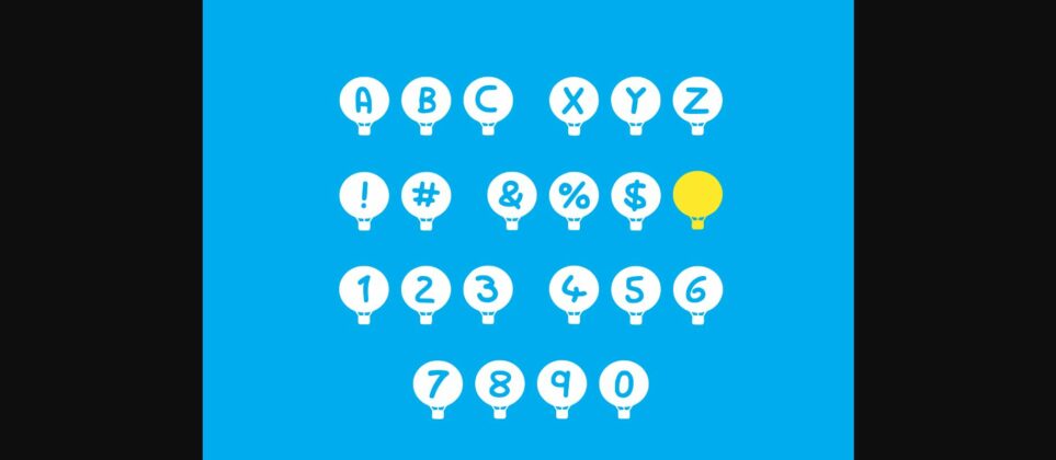 Play Hot Air Balloon Font Poster 4