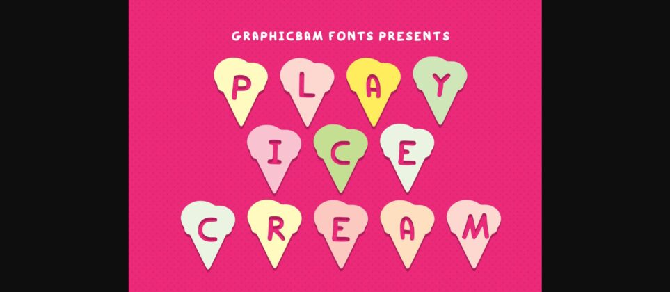 Play Ice Cream Font Poster 3