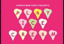 Play Ice Cream Font Poster 1