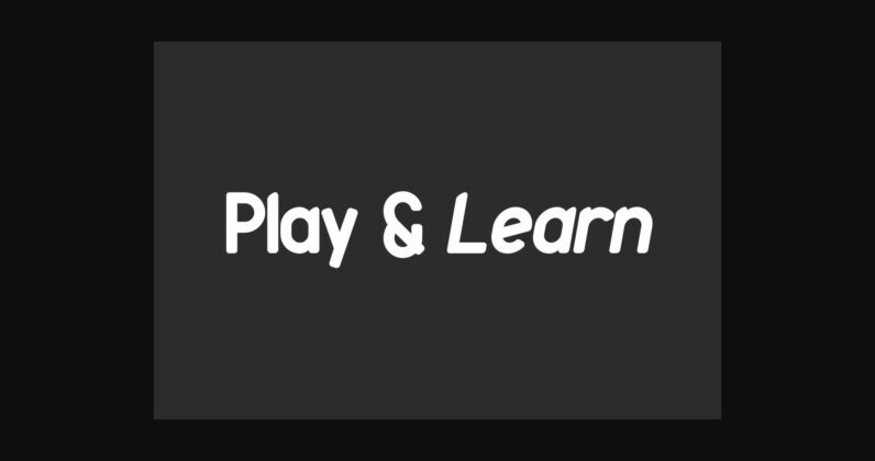 Play & Learn Font Poster 3