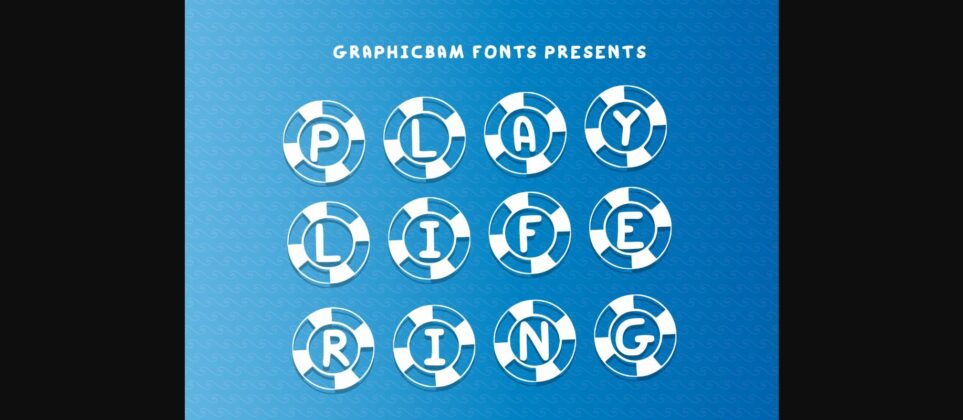 Play Life Ring Font Poster 3