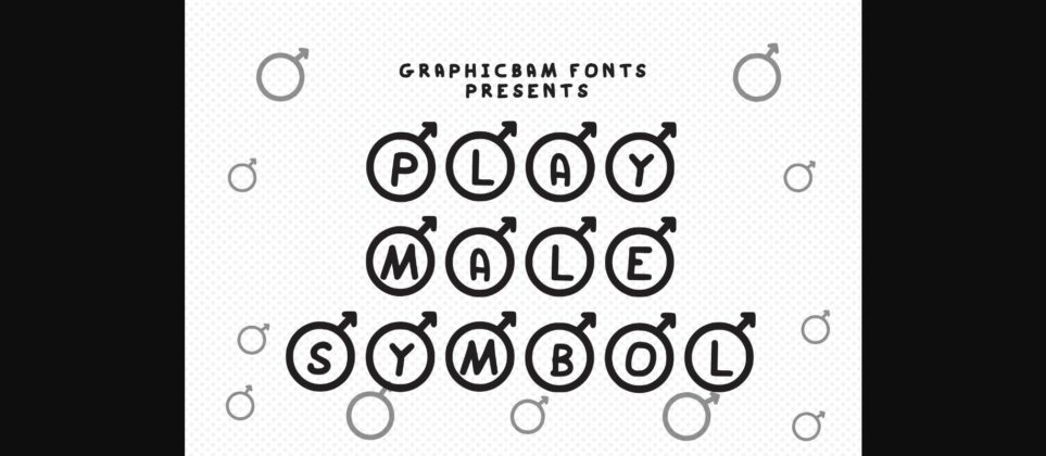 Play Male Symbol Font Poster 3