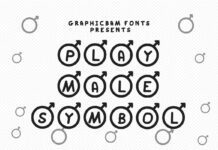 Play Male Symbol Font Poster 1