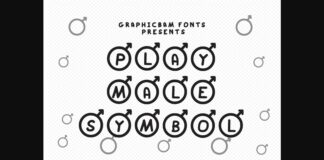 Play Male Symbol Font Poster 1