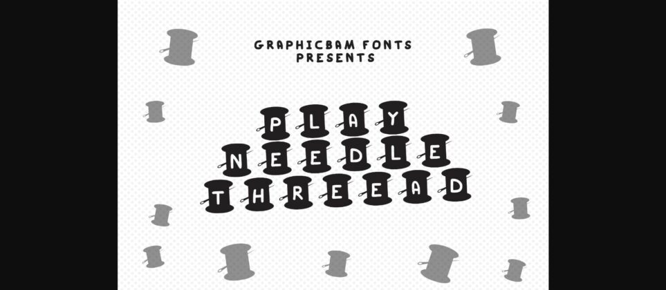 Play Needle Thread Font Poster 3