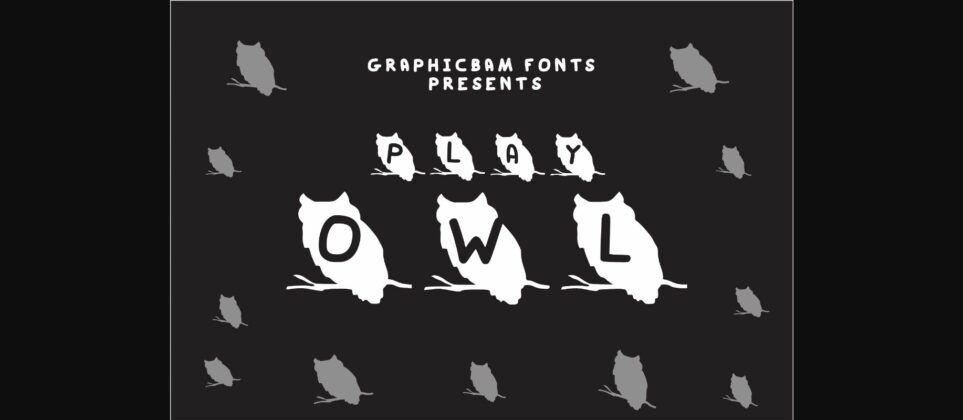 Play Owl Font Poster 3