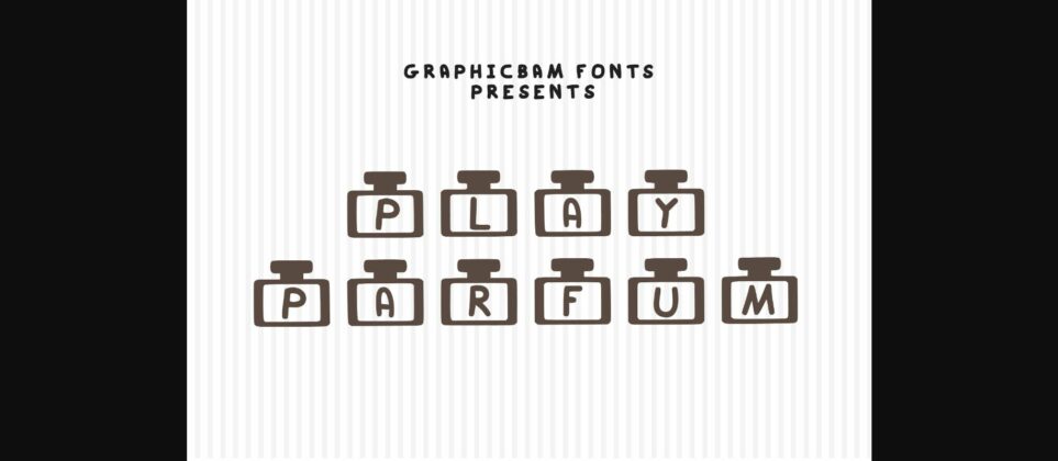 Play Parfum Font Poster 3