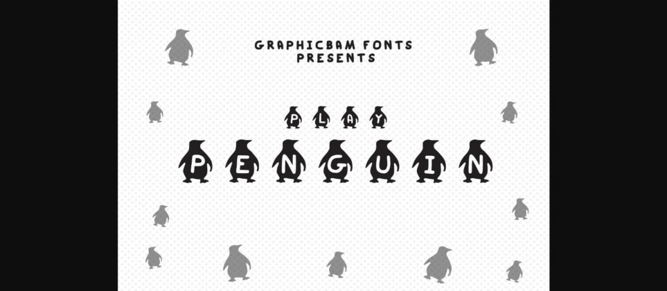 Play Penguin Font Poster 3