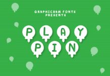 Play Pin Font Poster 1