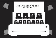 Play Printer Font Poster 1