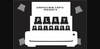 Play Printer Font Poster 1