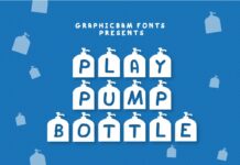 Play Pump Bottle Font Poster 1