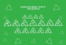 Play Recycle Reuse Font Poster 1