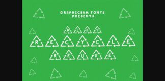 Play Recycle Reuse Font Poster 1