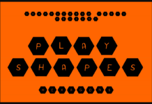 Play Shapes Hexagons Font Poster 1
