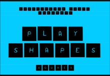 Play Shapes Squares Font Poster 1