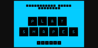 Play Shapes Squares Font Poster 1