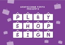 Play Shop Sign Font Poster 1