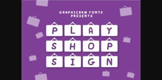 Play Shop Sign Font Poster 1