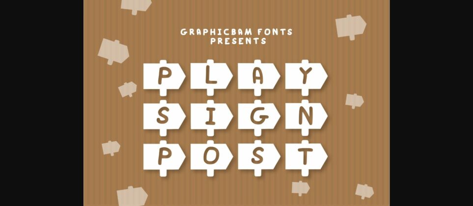 Play Sign Post Font Poster 3