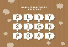 Play Sign Post Font Play Sign Post Font Poster 1