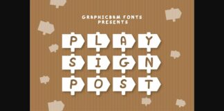 Play Sign Post Font Poster 1