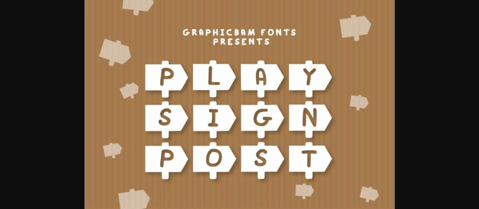 Play Sign Post Font Poster 1