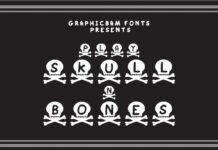 Play Skull N Bones Font Poster 1