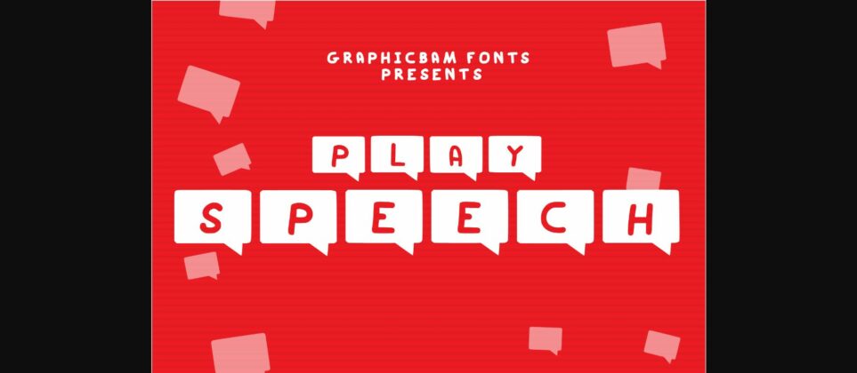 Play Speech Font Poster 3