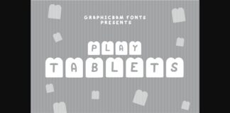 Play Tablets Font Poster 1