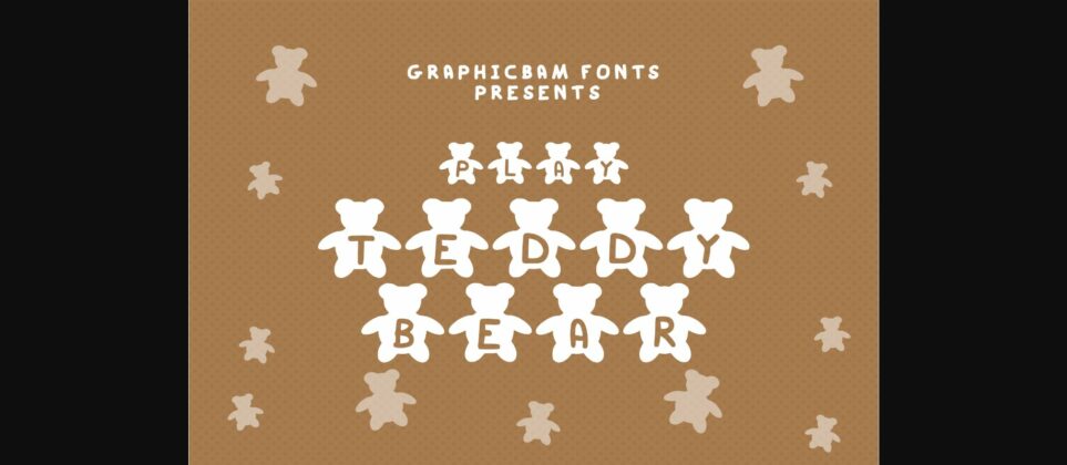 Play Teddy Bear Font Poster 3