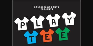 Play Tee Font Poster 1