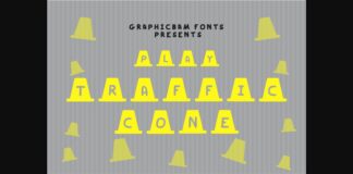Play Traffic Cone Font Poster 1