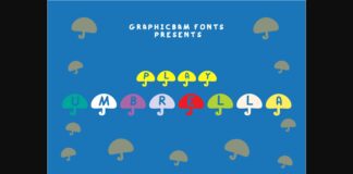 Play Umbrella Font Poster 1