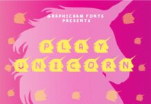 Play Unicorn Font Poster 1