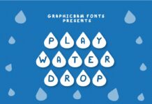Play Water Drop Font Poster 1