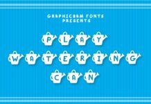 Play Watering Can Font Poster 1