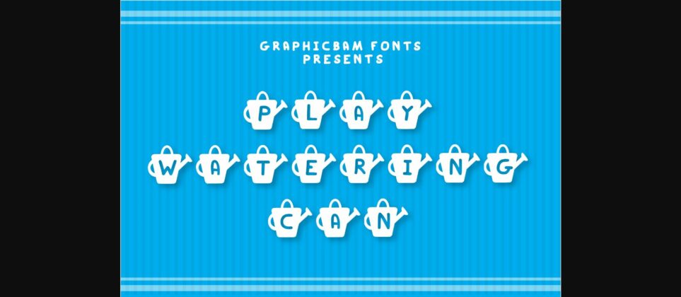 Play Watering Can Font Poster 1