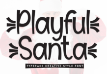 Playful Santa Font Poster 1