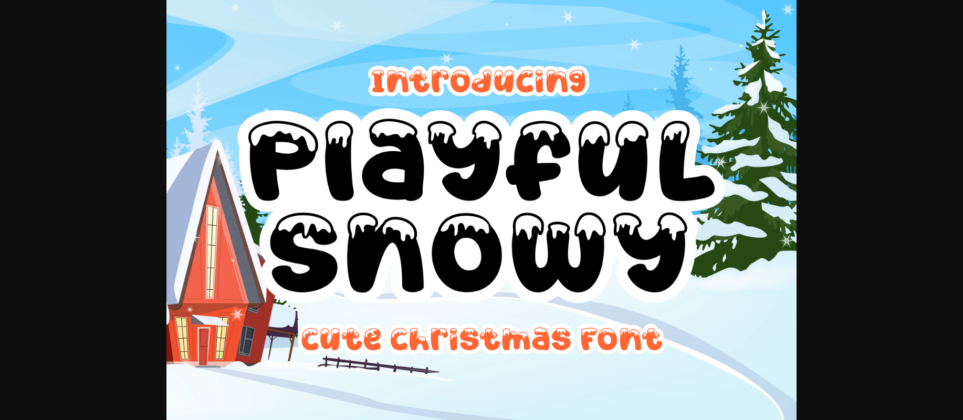 Playful Snowy Font Poster 3