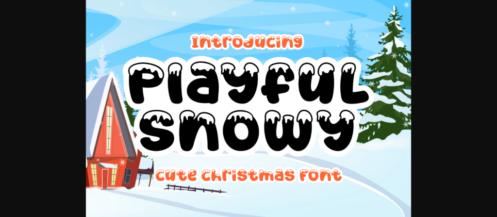 Playful Snowy Font Poster 1