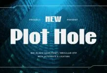 Plot Hole Font Plot Hole Font Poster 1
