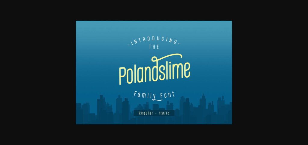 Polandslime Font Poster 3