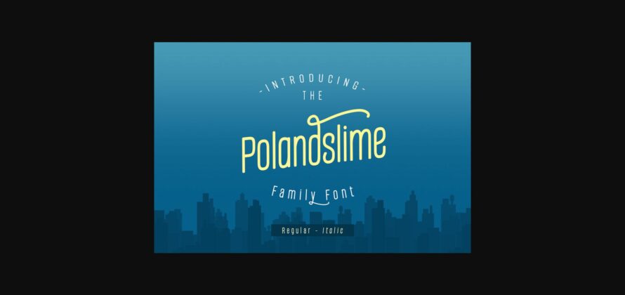 Polandslime Font Poster 1