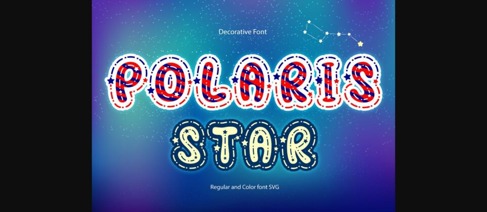 Polaris Star Font Poster 3