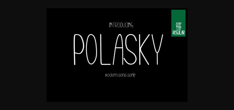 Polasky Font Poster 3