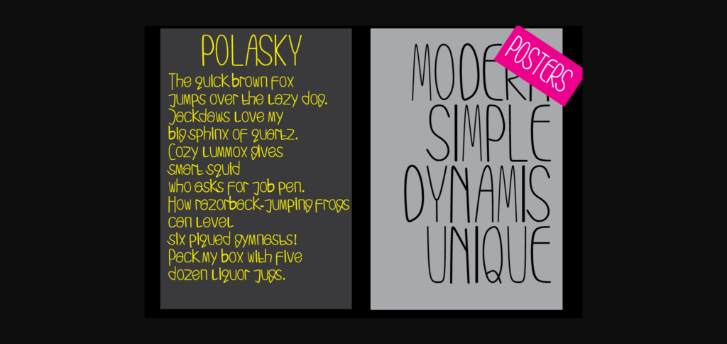 Polasky Font Poster 5