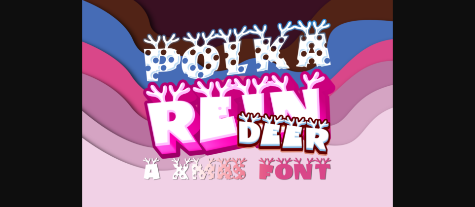 Polka Reindeer Font Poster 3
